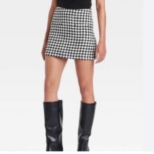 A New Day Black & White Houndstooth Mini Skirt – Women’s 10